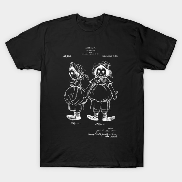 Raggedy Ann Doll Patent. Real Annabelle haunted or possessed doll - Ppng T-Shirt by SPJE Illustration Photography